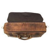 Camelide Hunter Brown Leather Weekender Bag