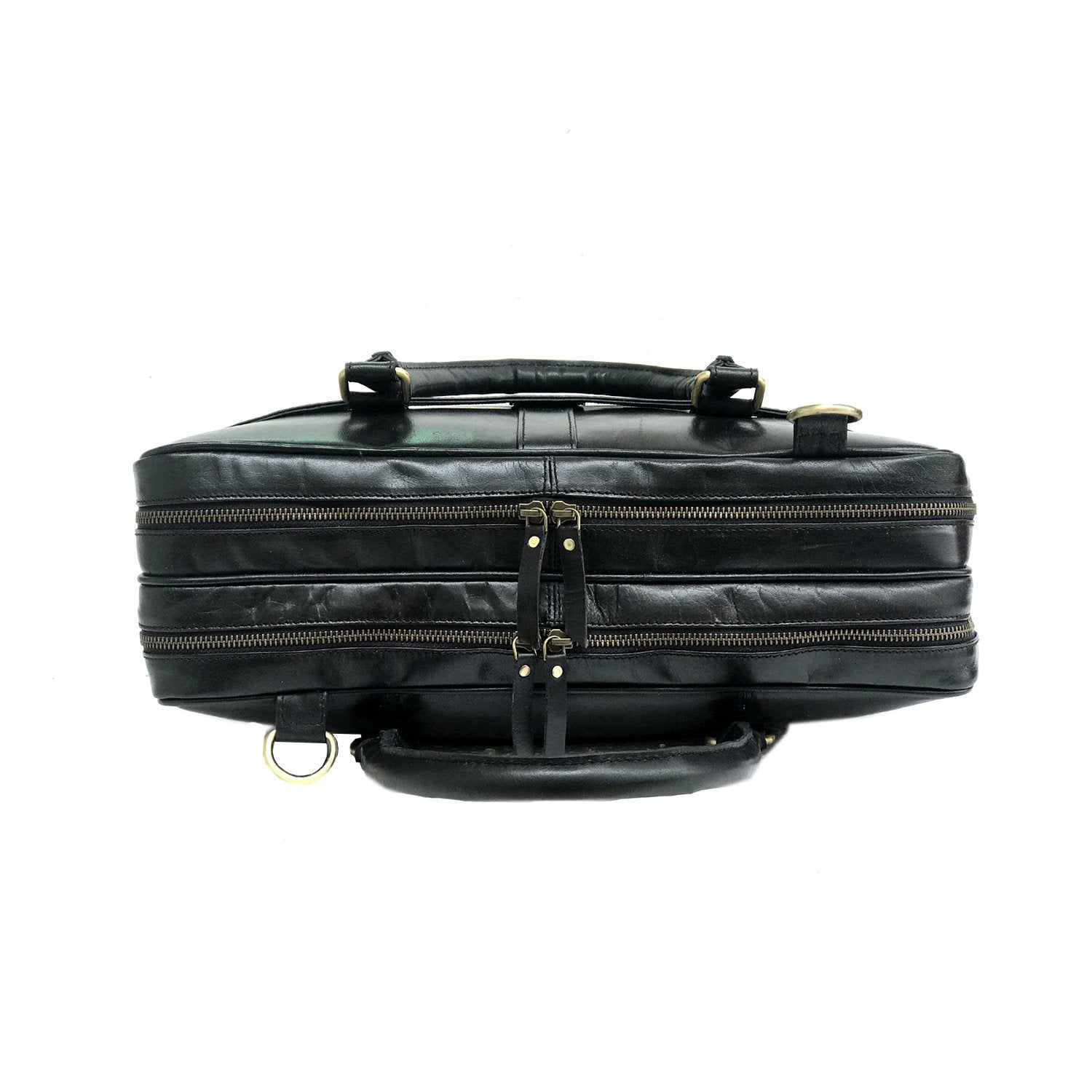 Genuine Leather Laptop Bag Black