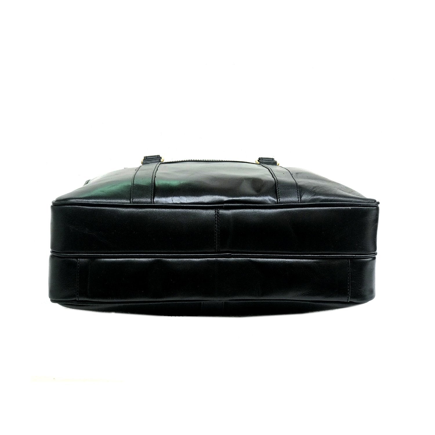 Genuine Leather Laptop Bag Black