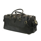 Soft Genuine Leather Duffle Bag Black