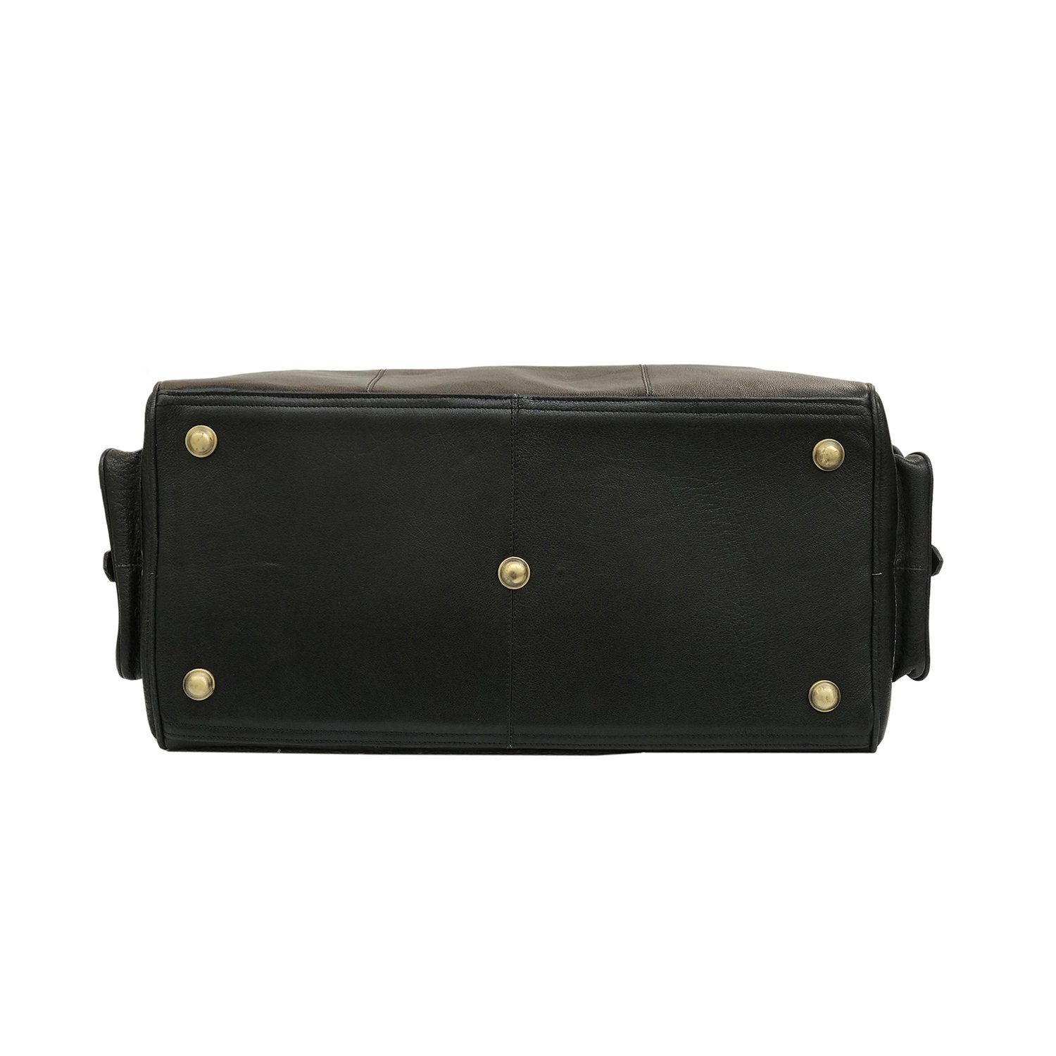 Soft Genuine Leather Duffle Bag Black