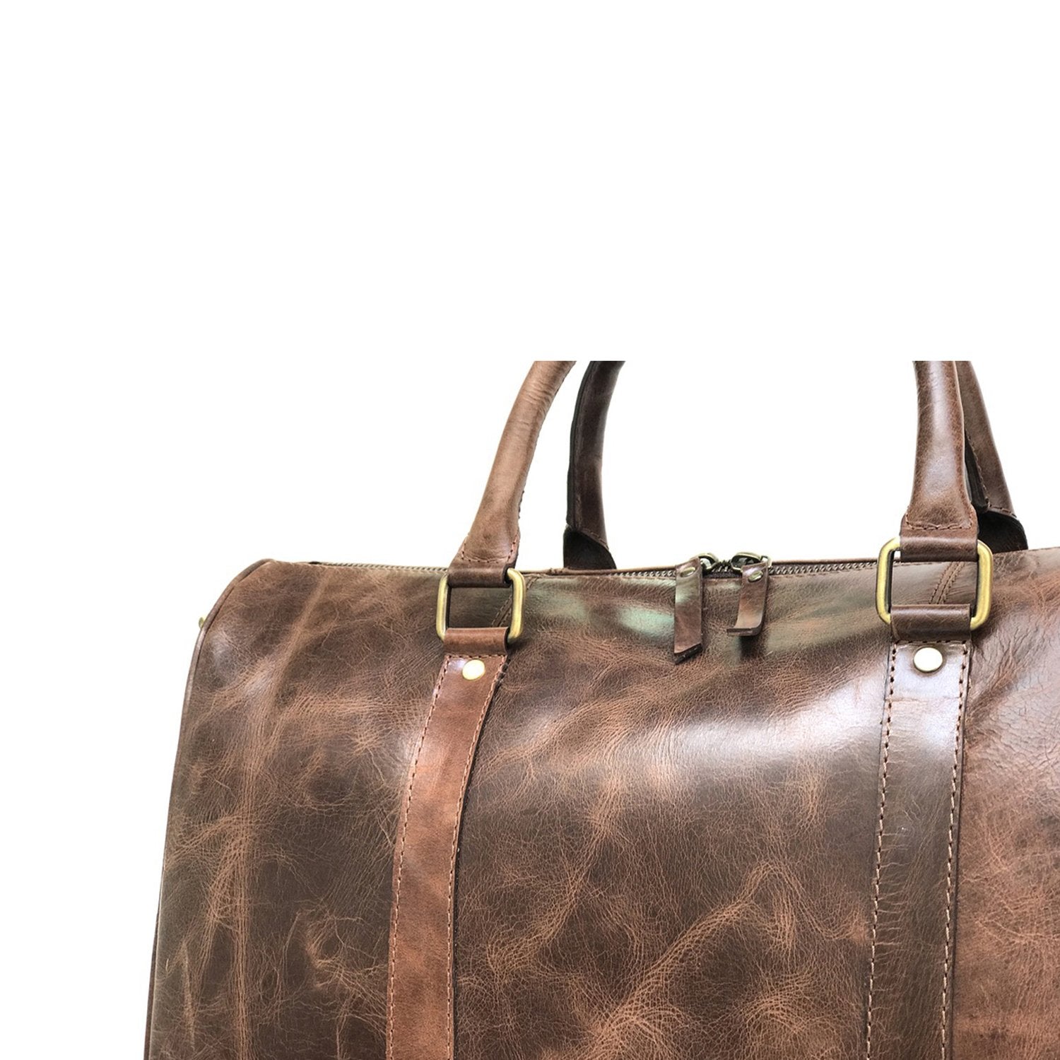Clydesdale Brown Horse Leather Gym Bag