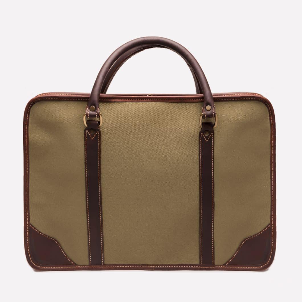 Women's Canvas Briefcase Olive Havana