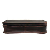 Men Genuine Leather Messenger Bag Brown