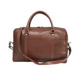 Men Genuine Leather Laptop Bag Brown