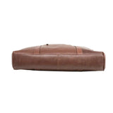 Men Genuine Leather Laptop Bag Brown
