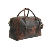 Genuine Leather Duffle Bag Dark Brown