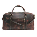 Genuine Leather Duffle Bag Dark Brown