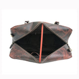 Genuine Leather Duffle Bag Dark Brown
