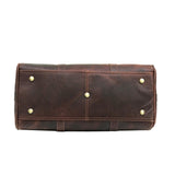 Genuine Hunter Brown Leather Gym Bag