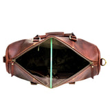 Genuine Hunter Brown Leather Gym Bag