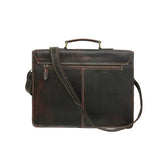Men Genuine Leather Laptop Bag Brown