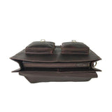 Men Genuine Leather Laptop Bag Brown