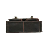 Men Genuine Leather Laptop Bag Brown