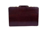 Heritage Ben Nevis Lid Over Attache Case with Multi Pockets, Crocodile Print