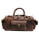Holsteiner Dark Brown Genuine Leather Weekend Bag