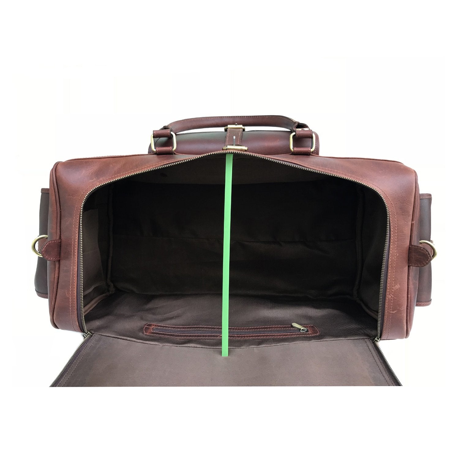 Holsteiner Dark Brown Genuine Leather Weekend Bag