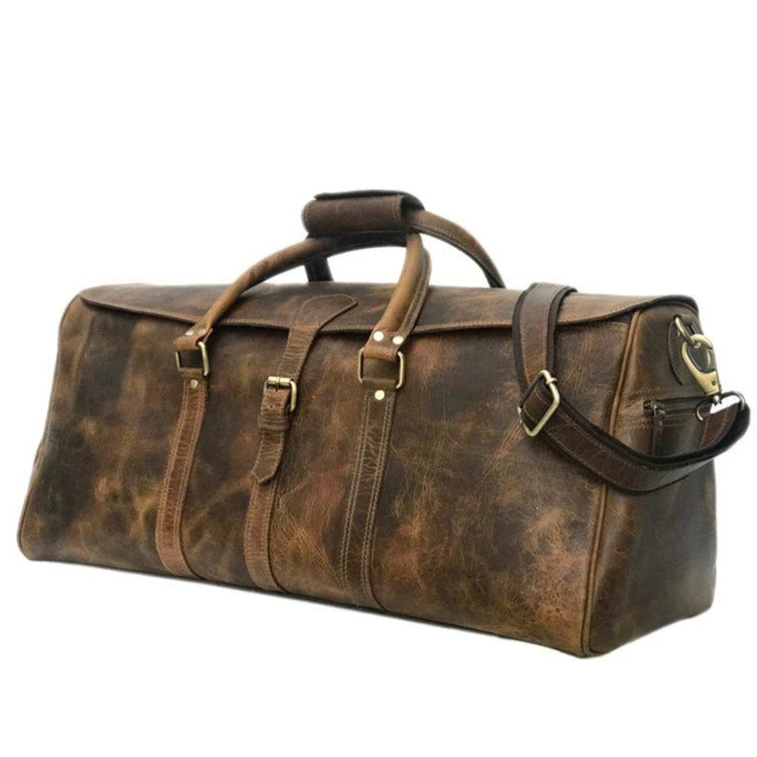 Hunter Leather Travel Bag Brown