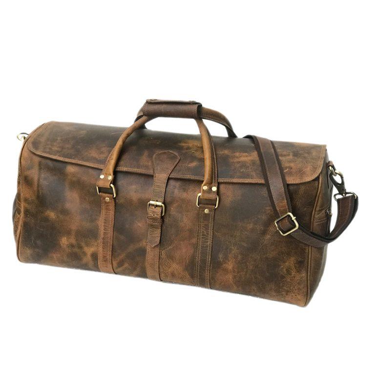 Hunter Leather Travel Bag Brown