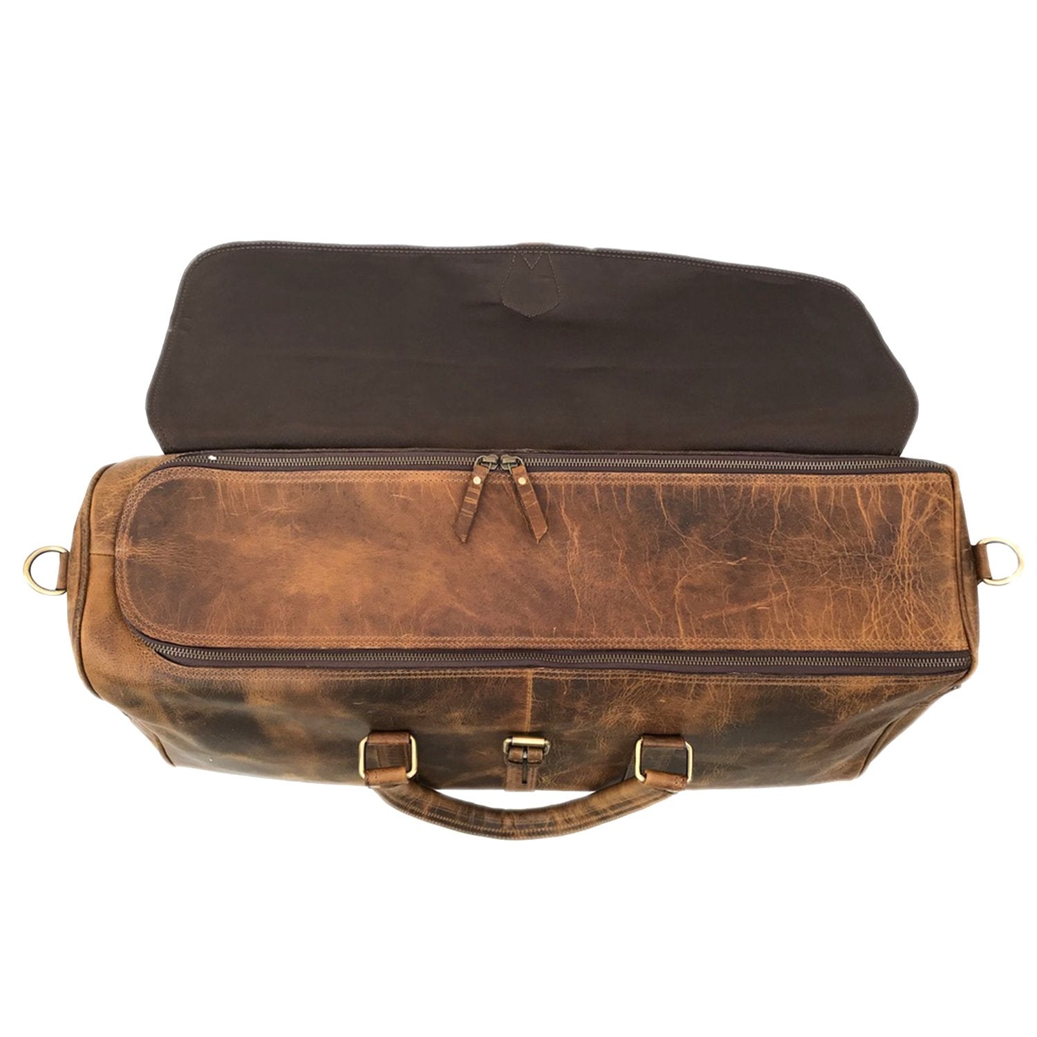 Hunter Leather Travel Bag Brown