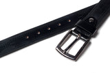 Men's Textured Leather Belt Black