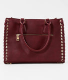 Camelide Women's Structure Purse, Burgundy