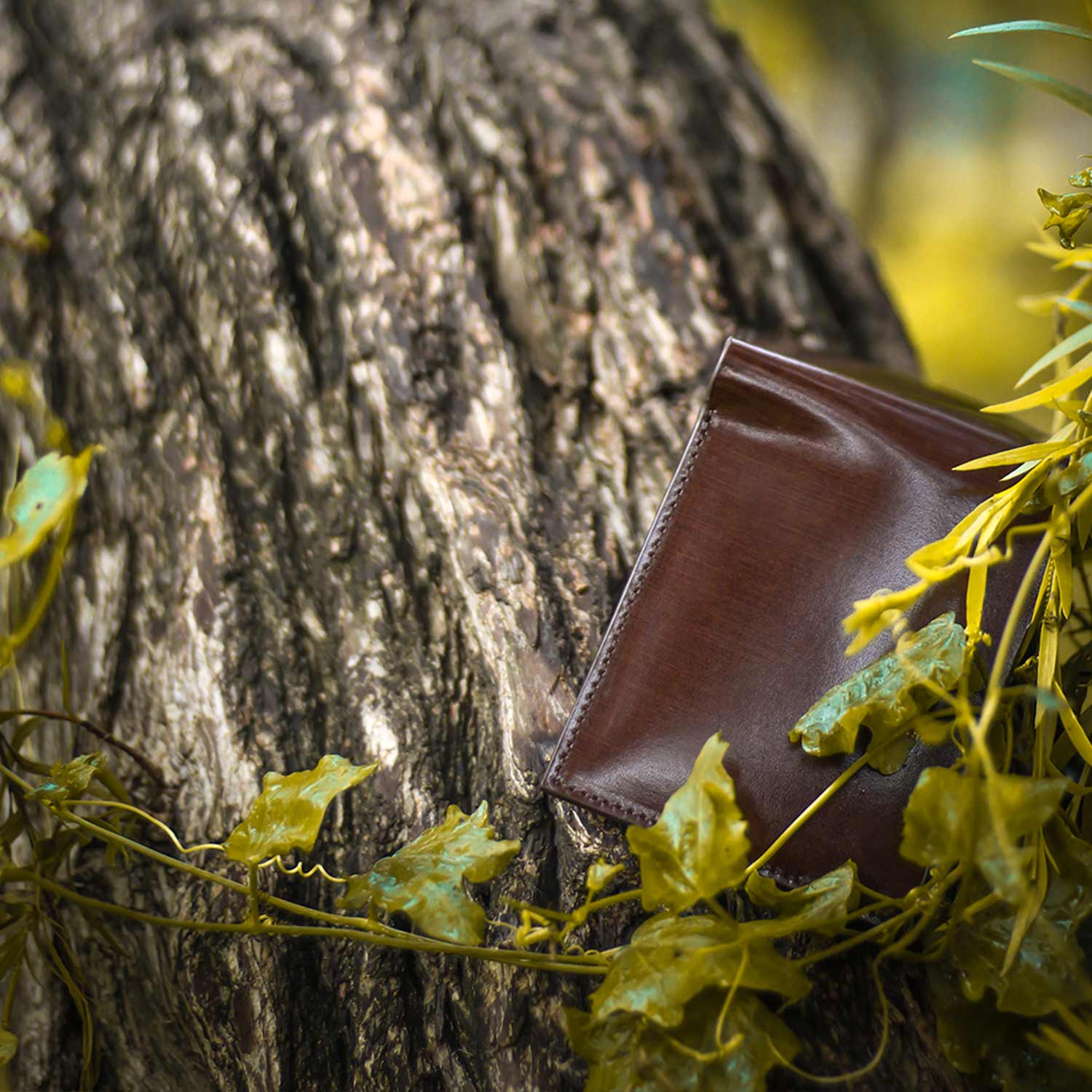 Lenticular Leather Wallet And Clutch Combo