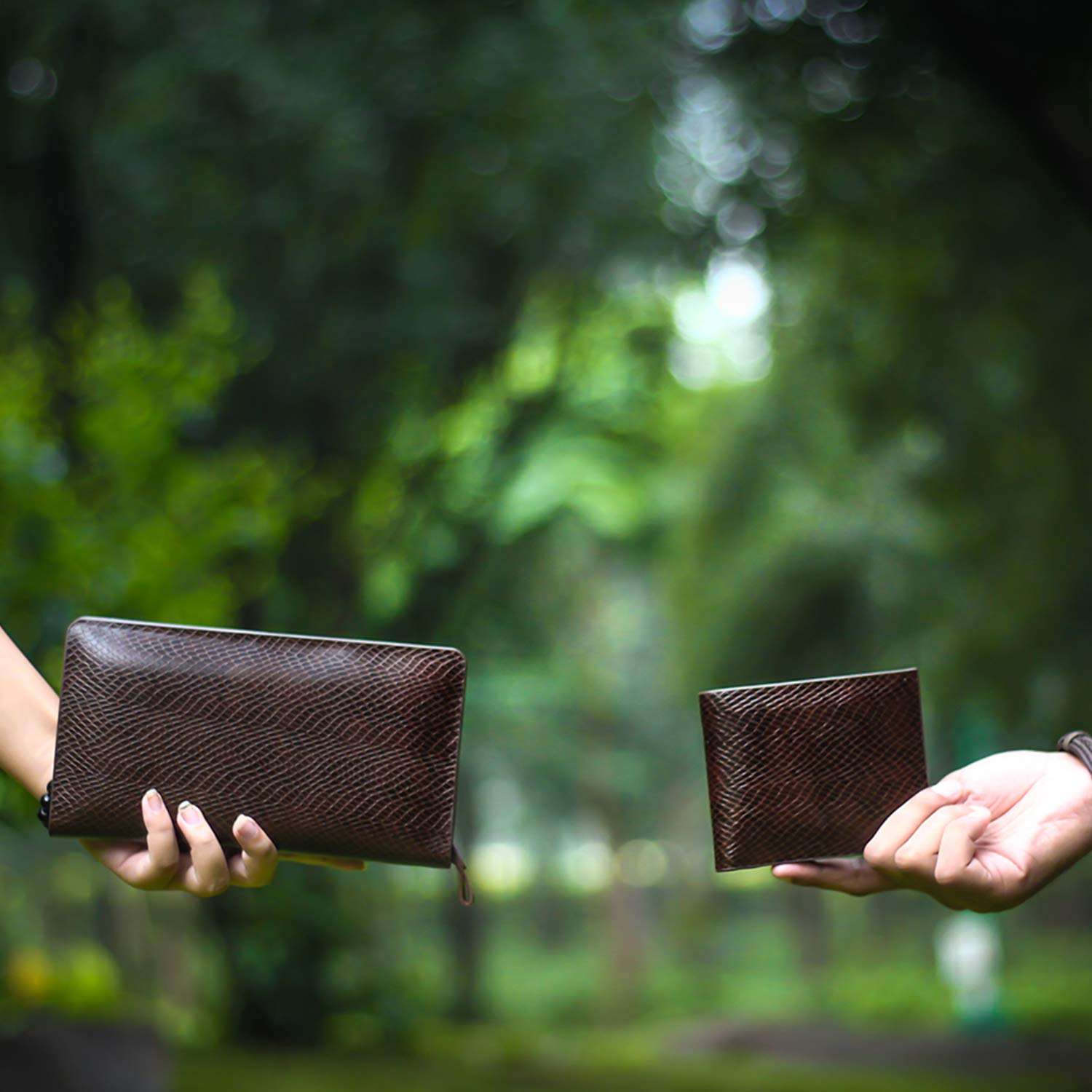Mammatus Leather Wallet And Clutch Combo