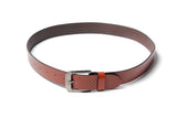 Men's Braid Emboss Leather Belt Tan 3