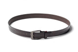 Men's Creased Dress Leather Belt Brown 4