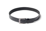 Men's Striped Casual Leather Belt Black 4