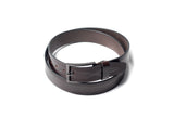Men's Textured Leather Belt Brown
