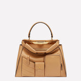 Camelide Women's Leather Zip Top Tote Gold