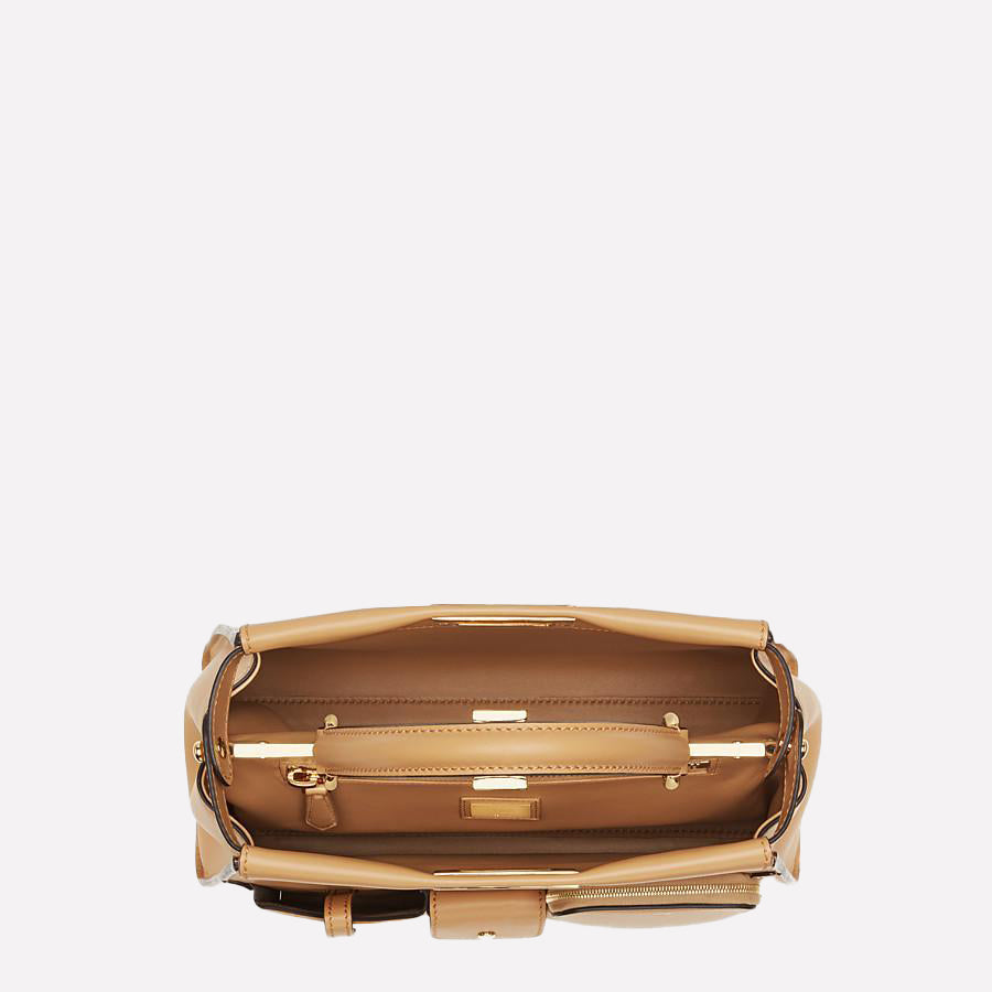 Camelide Women's Leather Zip Top Tote Gold