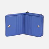 Women Blue Two Fold Card Case