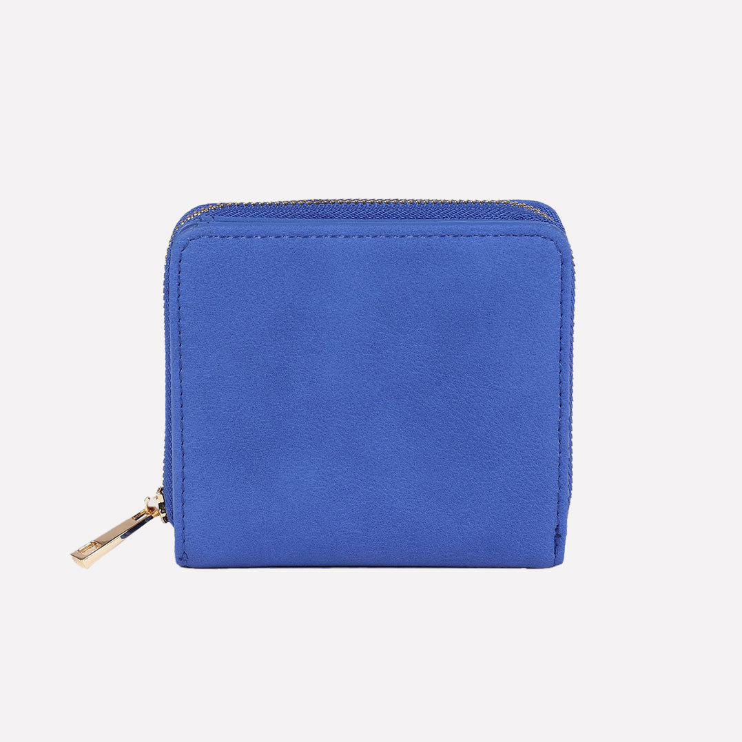 Women Blue Two Fold Card Case