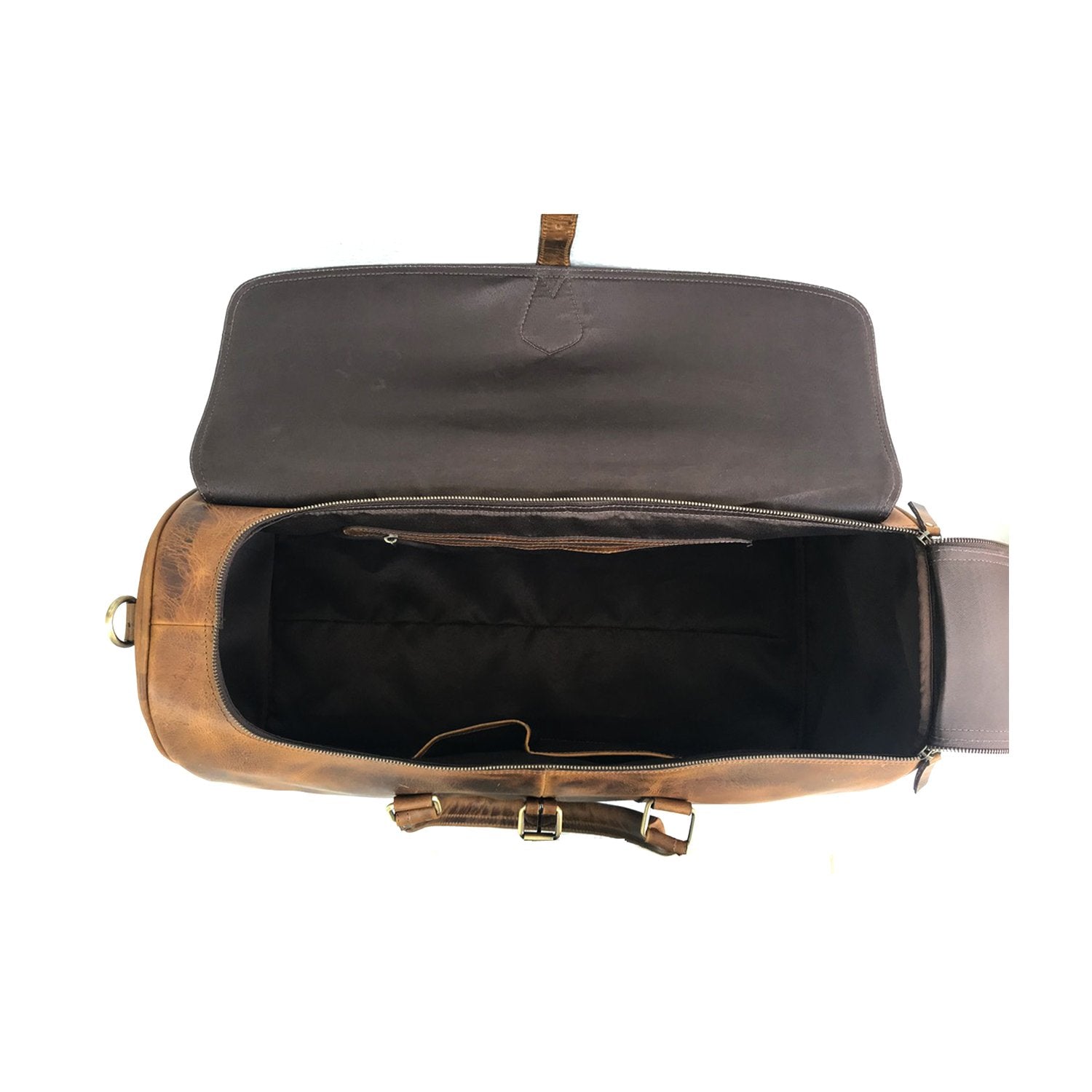 Camelide Hunter Brown Leather Weekender Bag