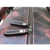 Genuine Leather Duffle Bag Dark Brown