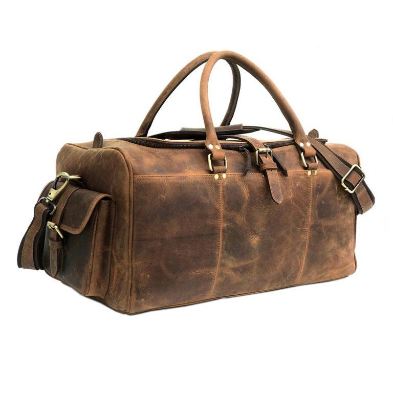 Haflinger Brown Genuine Leather Weekend Bag