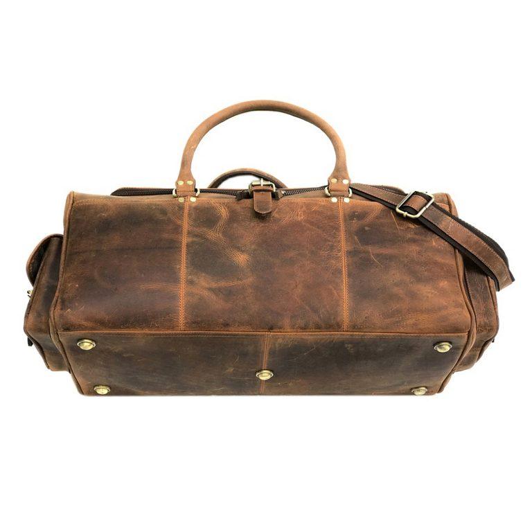 Haflinger Brown Genuine Leather Weekend Bag