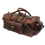 Holsteiner Dark Brown Genuine Leather Weekend Bag