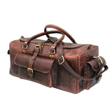 Holsteiner Dark Brown Genuine Leather Weekend Bag