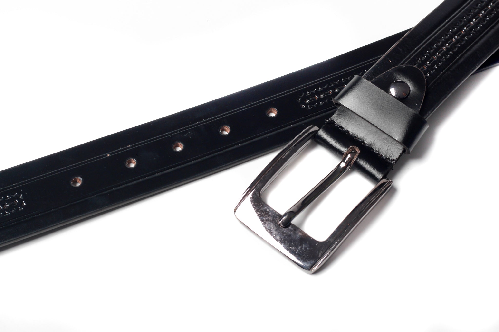 Men's Array Leather Belt Black