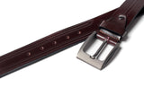 Men's Embossed Leather Belt Brown