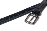 Men's Embossed Leather Belt Black