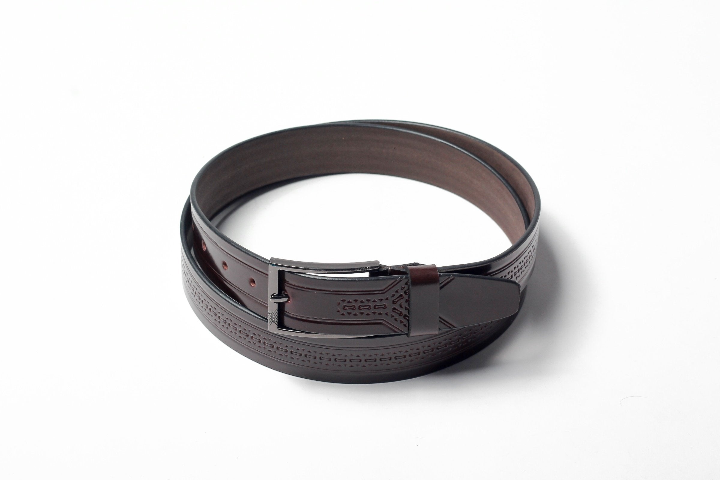 Men's Array Leather Belt Brown 4