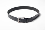 Men's Braid Emboss Leather Belt Black 3