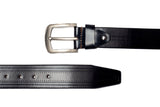 Men's Creased Dress Leather Belt Black 5