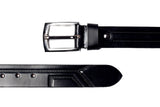 Men's Embossed Leather Belt Black 2