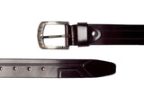 Men's Embossed Leather Belt Brown 3